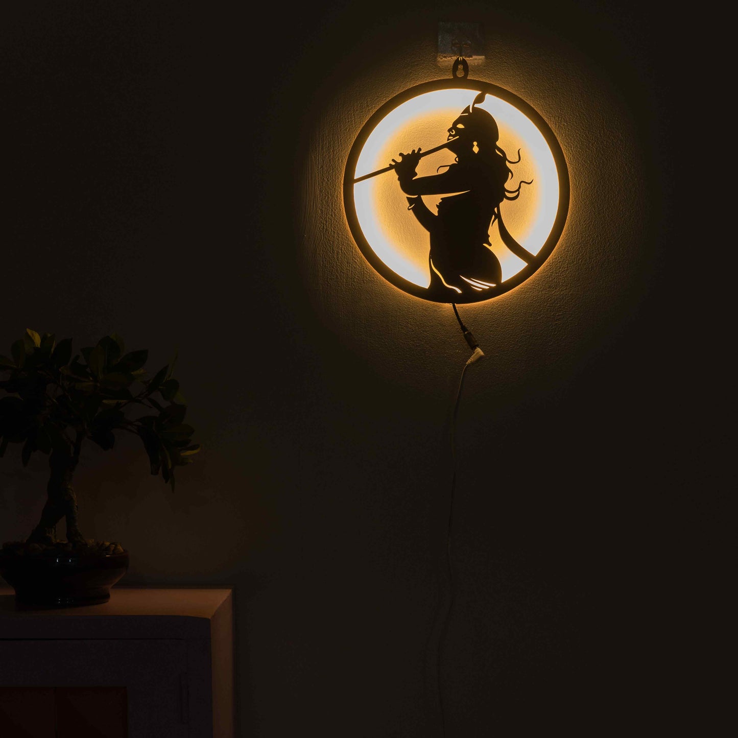 Kanha with Flute LED Wall Decor Light - Small