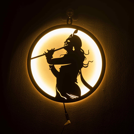 Kanha with Flute LED Wall Decor Light - Small