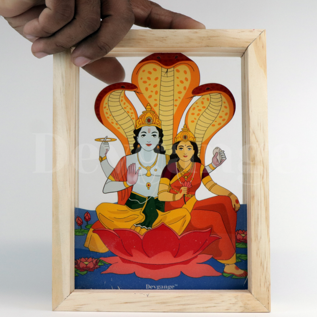 Laxmi Narayan Transparent Photo Frame Table Top