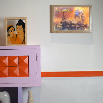 Shree Ram Janmabhoomi Light Painting Photo Frame