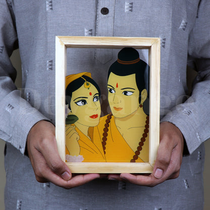 Ram Sita Transparent Photo Frame Table Top
