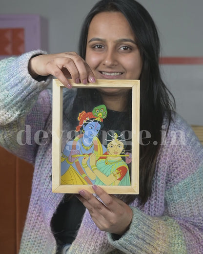 Radha Krishna Transparent Photo Frame Table Top
